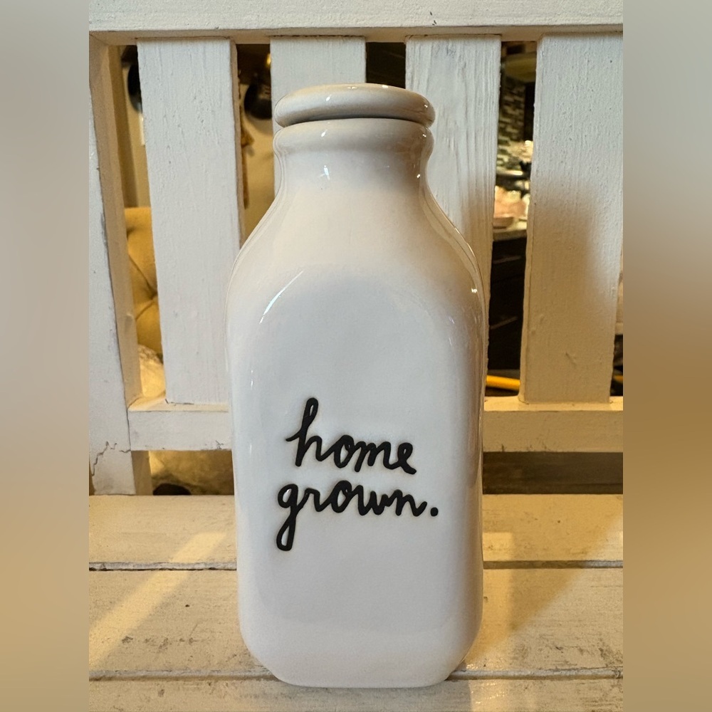 Farm Line Rae Dunn Cream “HOMEGROWN” Ceramic Decor